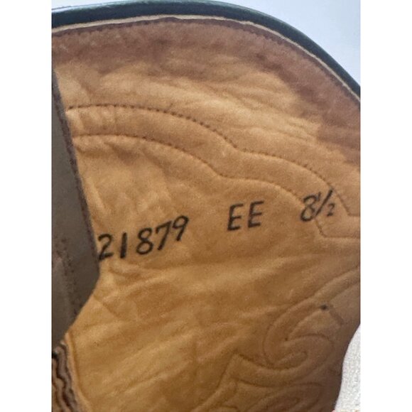 Montana Vtg Mens Ostrich Leather Western Cowboy Boots Sz 8.5 EE Gray Brown main image 12